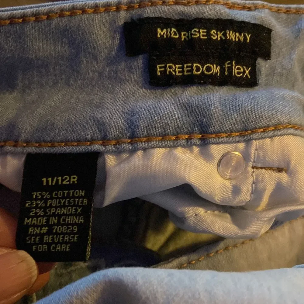 Rue21 Women's Acid Wash Jeans Size 11/12 Regular High Rise Denim Vintage Look